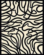 Organic Black Cream Flow Rug