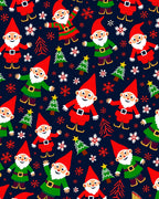 Whimsical Christmas Gnomes and Trees Rug