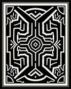 Black And White Abstract Geometric Pattern Rug
