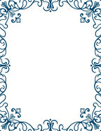 Ornate Blue Swirl Filigree Design Rug