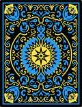 Bold Starburst Floral Patterned Rug