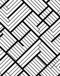 Abstract Black White Geometric Pattern Rug