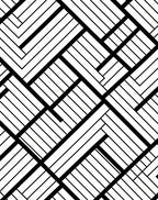 Abstract Black White Geometric Pattern Rug