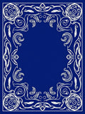 Elegant White Floral Border Rug