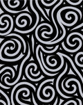 Black Grey Swirl Pattern Rug