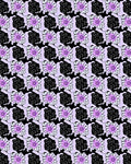 Purple Daisy Black Flower Pattern Rug
