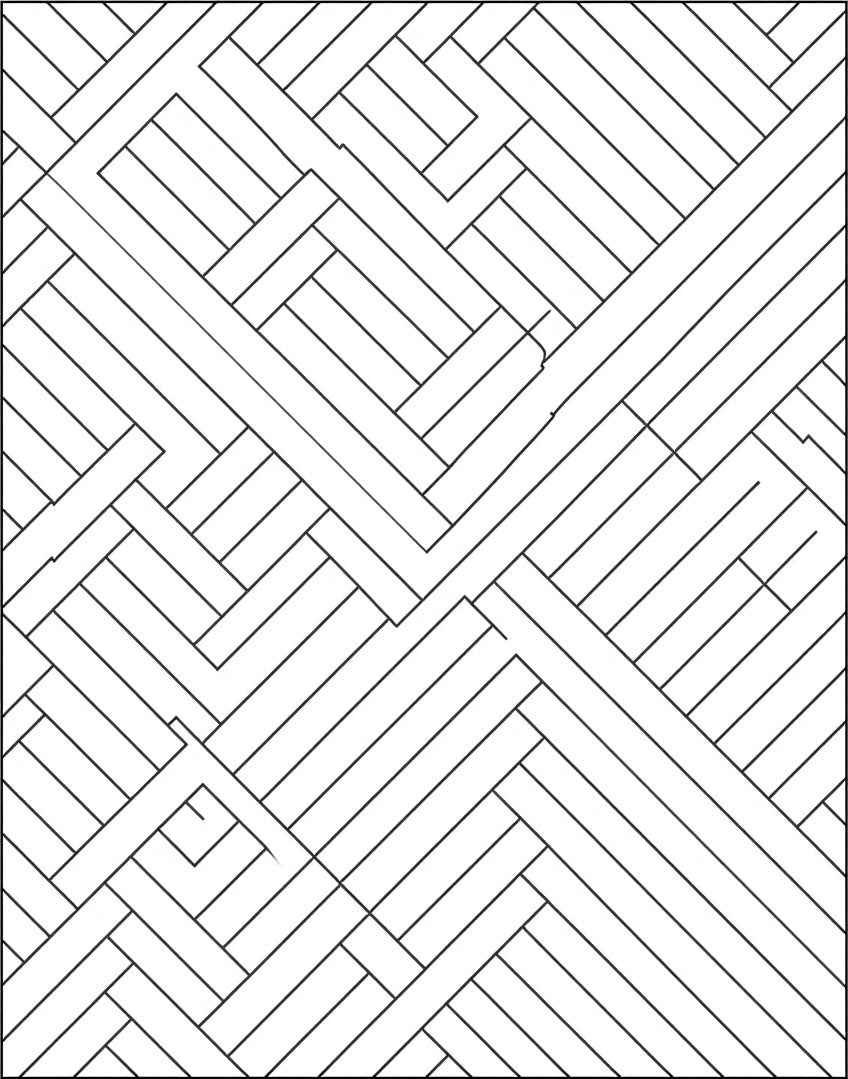Diagonal Herringbone Pattern Design Rug