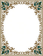 Ornate Floral Corners Border Design Rug