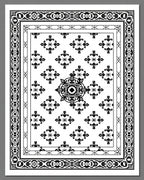Classic Floral Border Design Rug