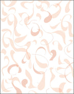Soft Peach Swirl Abstract Pattern Rug