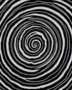 Concentric Swirl Abstract Design Rug