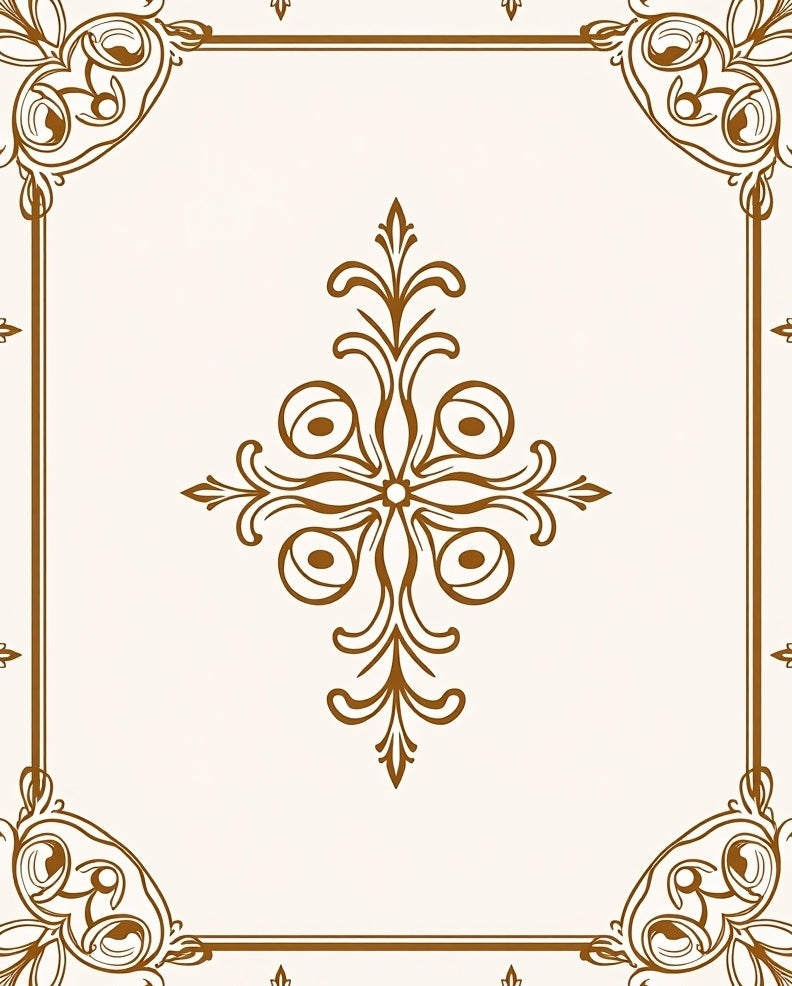 Classic Ornate Scrollwork Ornamental Rug