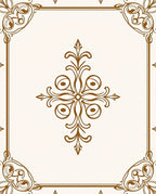Classic Ornate Scrollwork Ornamental Rug