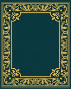 Ornate Floral Golden Border Rug