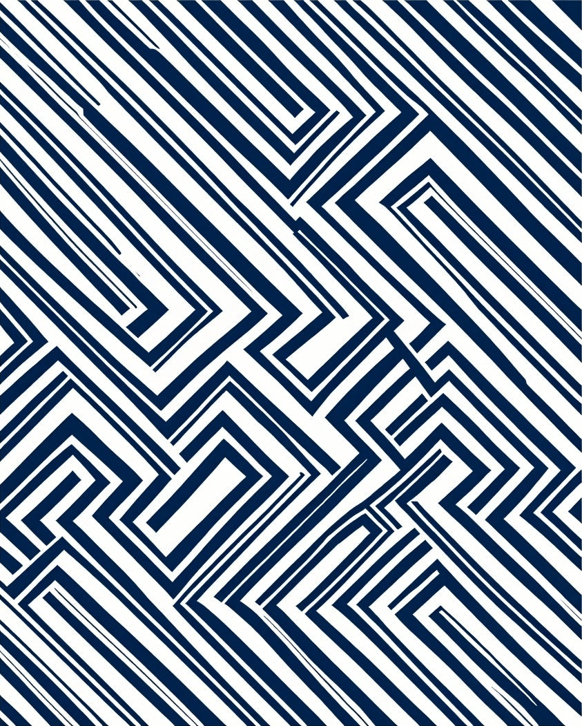 Complex Geometric Labyrinth Pattern Rug
