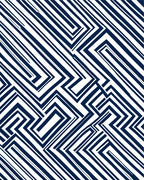 Complex Geometric Labyrinth Pattern Rug