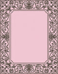 Elegant Floral Swirl Border Design Rug