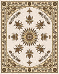 Vintage Floral Sunburst Mandala Design Rug