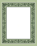 Ornate Floral Vine Border Design Rug