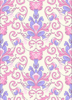 Soft Pink Lavender Floral Damask Rug