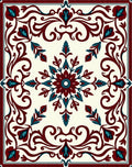 Ornate Floral Lattice Design Rug