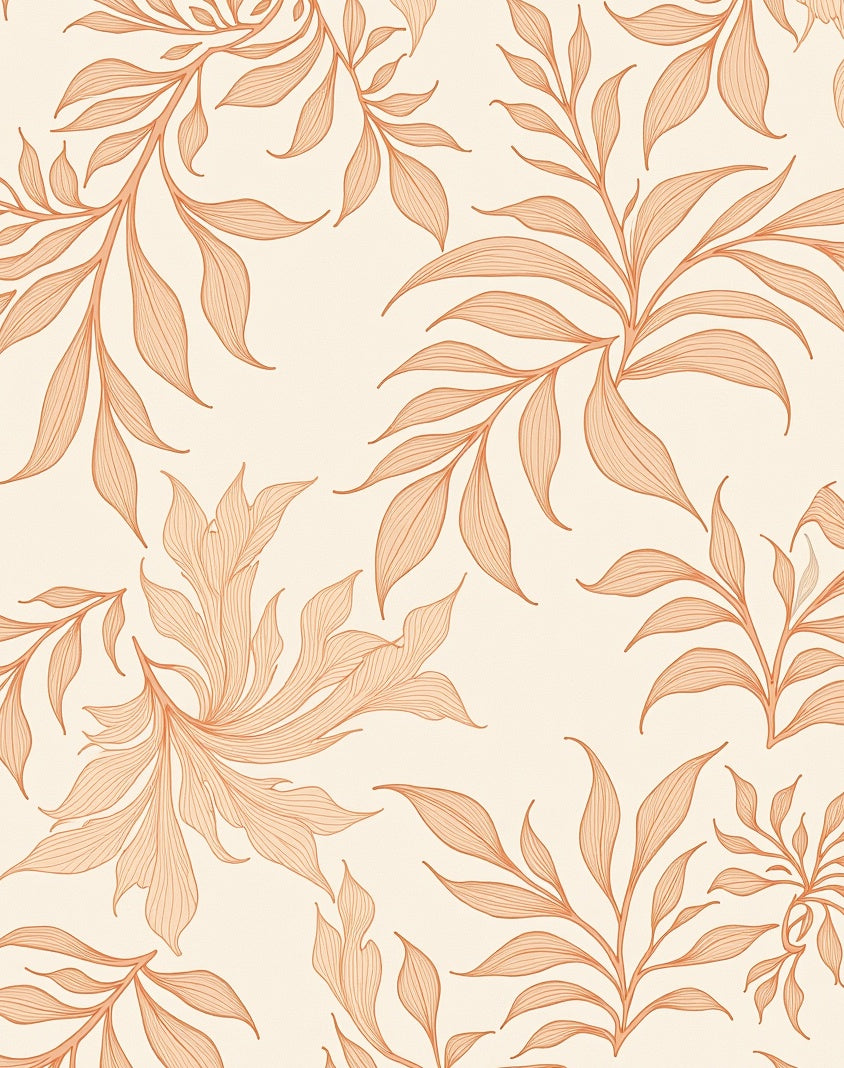Leafy Branches Patterned Organic Design Rug
