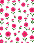 Bright Pink Daisy Pattern Rug