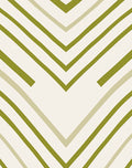 Olive Chevron Patterned Design Rug
