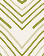 Olive Chevron Patterned Design Rug