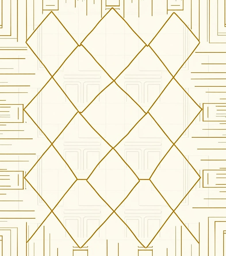 Elegant Diamond Grid Pattern Rug