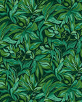 Verdant Jungle Leaf Pattern Rug
