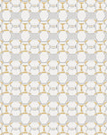 Geometric Lattice Gold Grey Pattern Rug