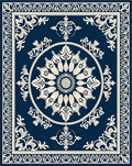 Vintage Floral Medallion Mandala Pattern Rug
