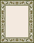 Nature Inspired Floral Border Design Rug