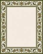 Nature Inspired Floral Border Design Rug