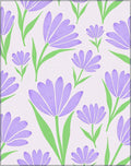 Lavender Floral Pattern Rug