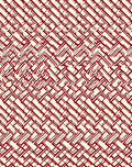 Red Cream Geometric Interlocking Pattern Rug