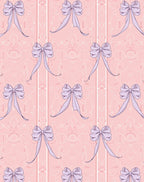 Pink Lavender Bow Motif Rug