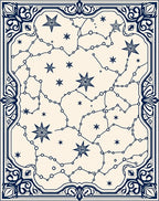 Cosmic Star Map Constellation Rug Design Rug