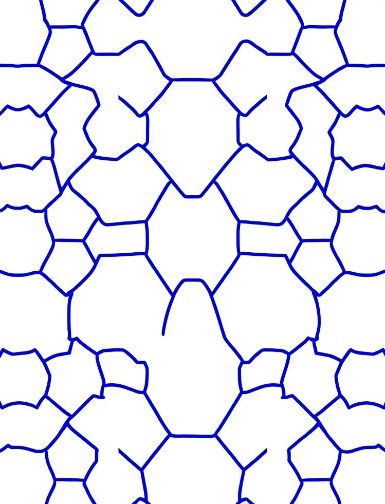 Abstract Blue Network Pattern Rug