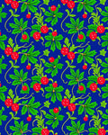 Vibrant Red Berry Vine Flourish Rug