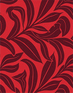 Bold Tropical Leaf Pattern Rug