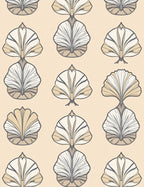 Elegant Art Deco Fan Pattern Rug