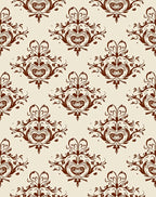 Vintage Scrolling Floral Damask Pattern Rug