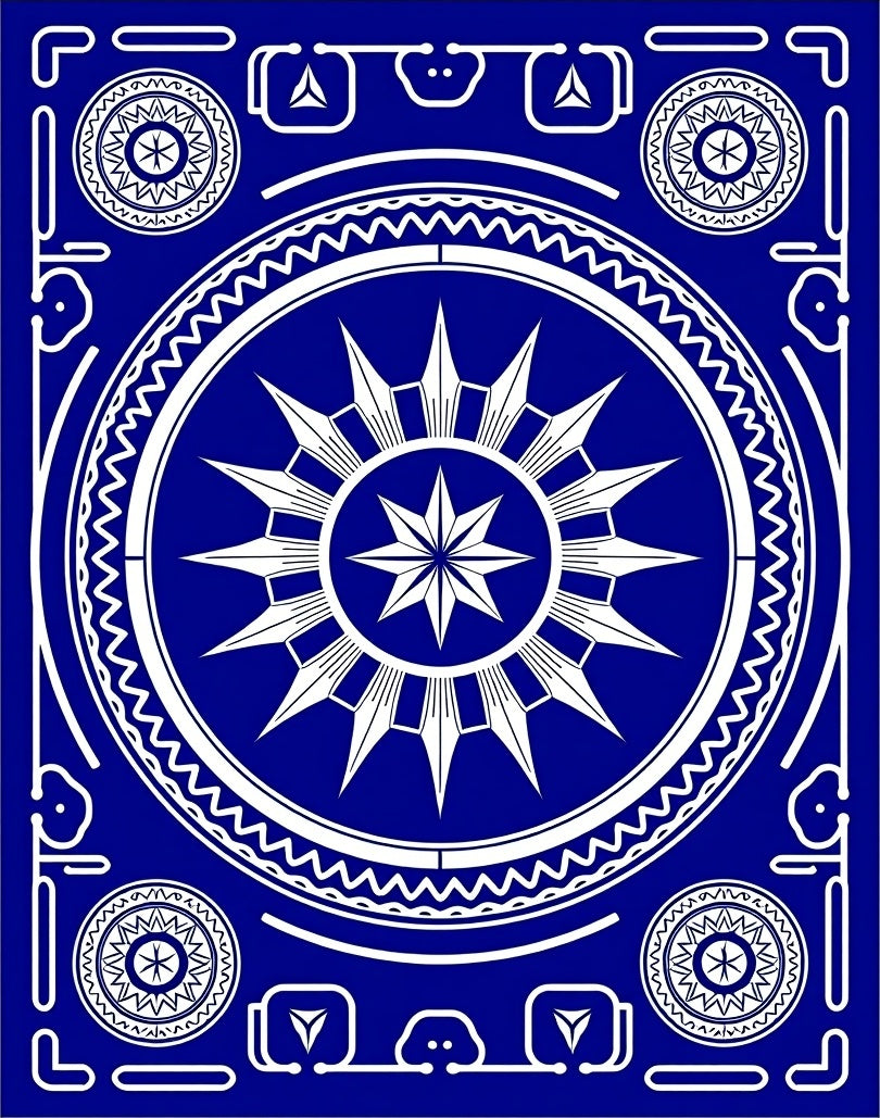 Starburst Medallion Sapphire Geometric Rug