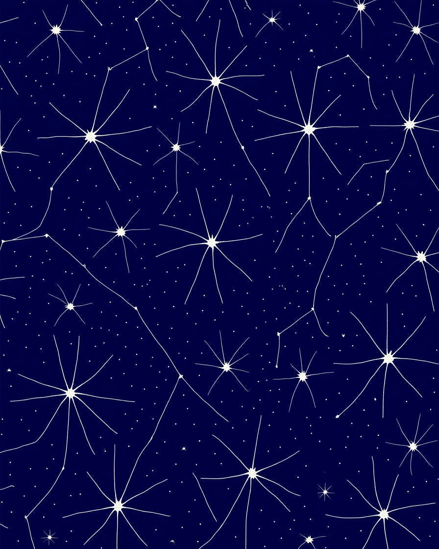 Celestial Star Constellation Pattern Rug