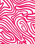 Vibrant Pink Swirl Abstract Line Art Rug