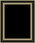 Banded Black Geometric Frame Rug