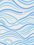 Blue Wave Pattern Design Rug