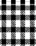 Black and White Checkered Pattern Rug